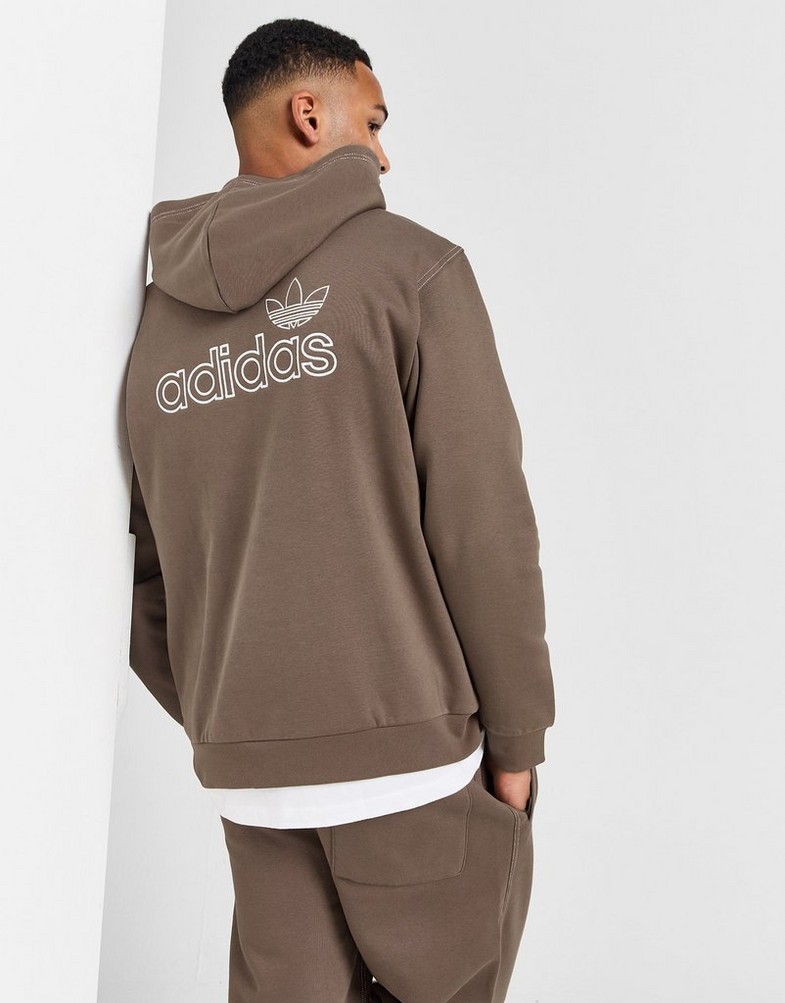 Bluza męska ADIDAS BLUZA Z KAPTUREM SCRIPT HD JY2064 Brązowy