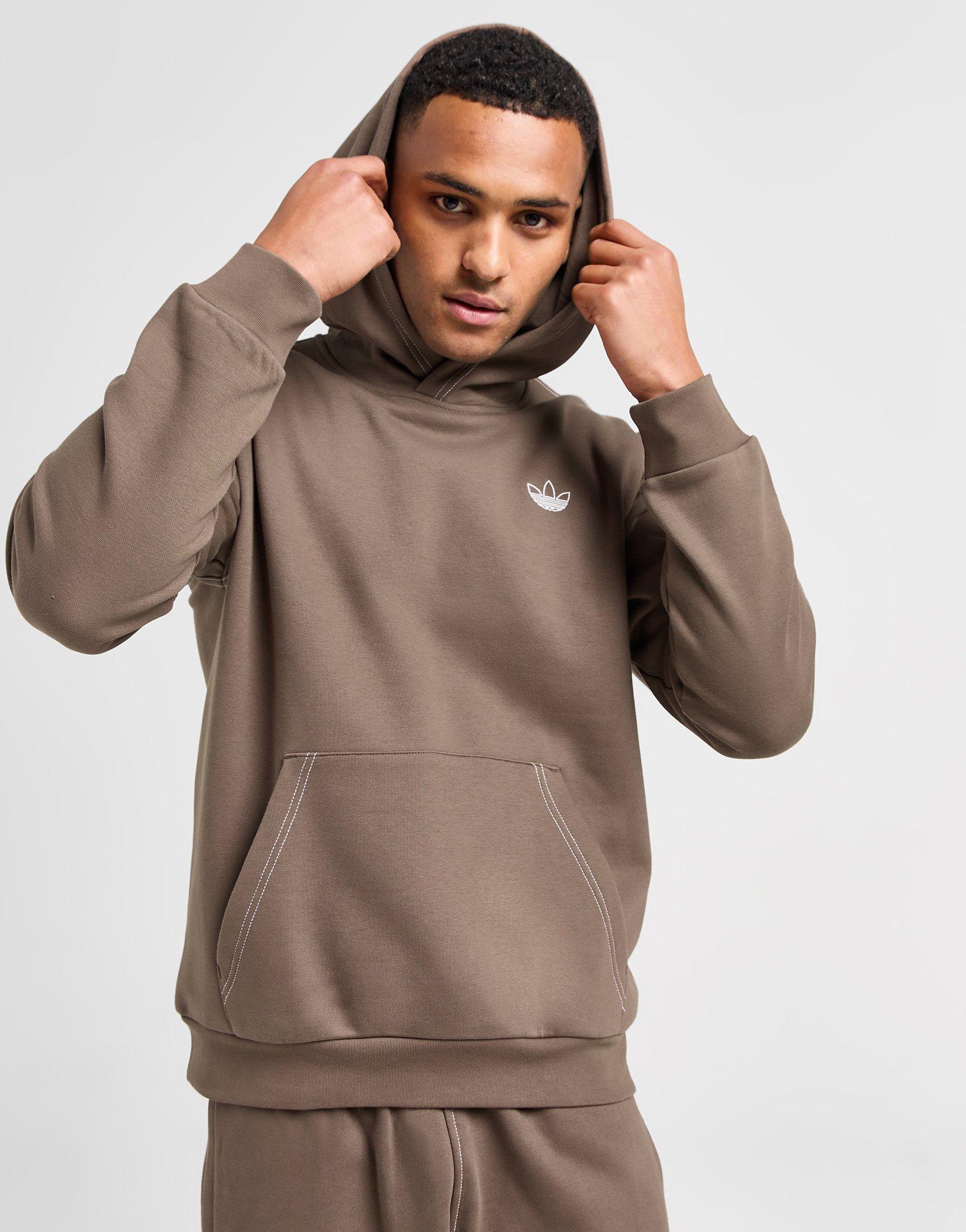 Férfi pulóverek ADIDAS PULÓVER KAPUCNIS SCRIPT HD JY2064 Barna