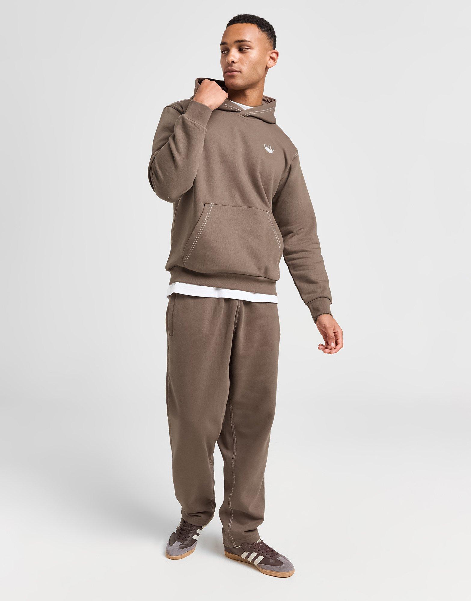 Férfi pulóverek ADIDAS PULÓVER KAPUCNIS SCRIPT HD JY2064 Barna