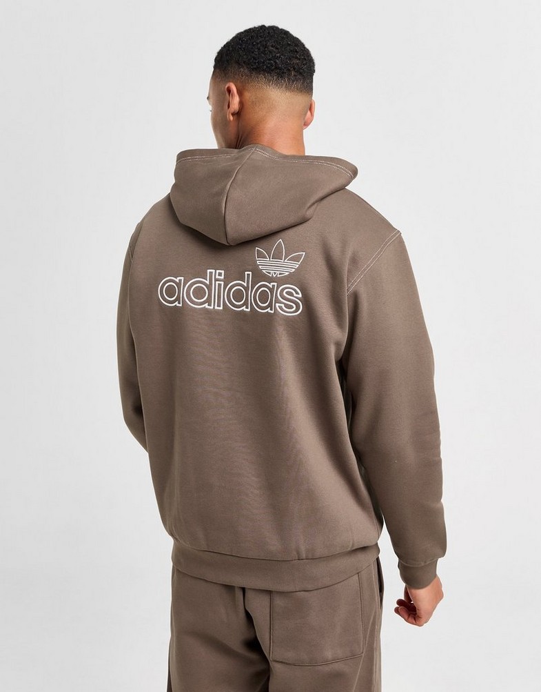 Bluza męska ADIDAS BLUZA Z KAPTUREM SCRIPT HD JY2064 Brązowy