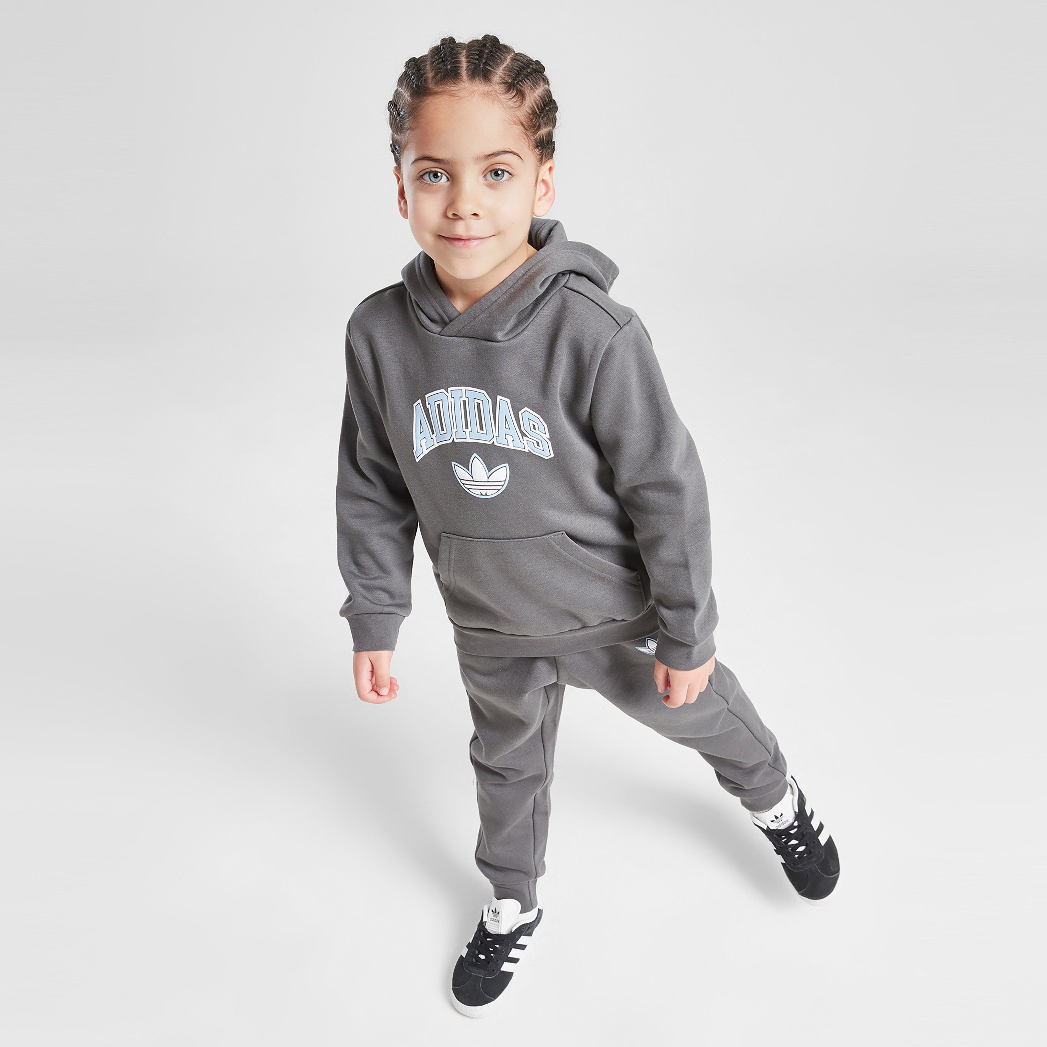 Dětská tepláková souprava ADIDAS SOUPRAVA VARSITY OH SUIT GRY/BLU$ B