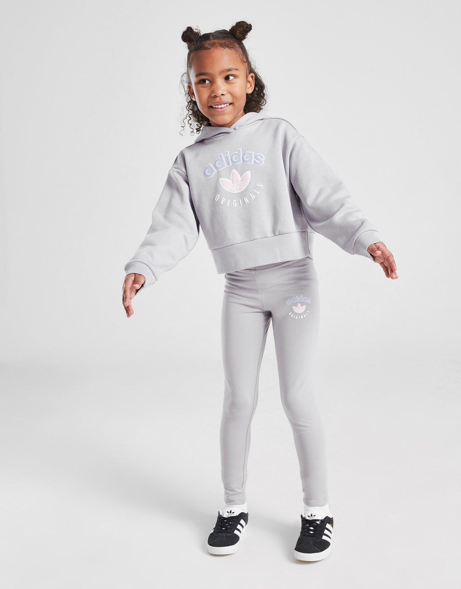 Detská tepláková súprava ADIDAS SÚPRAVA (G)VAR HD/LEG SUIT GRY G JN2052 Sivá