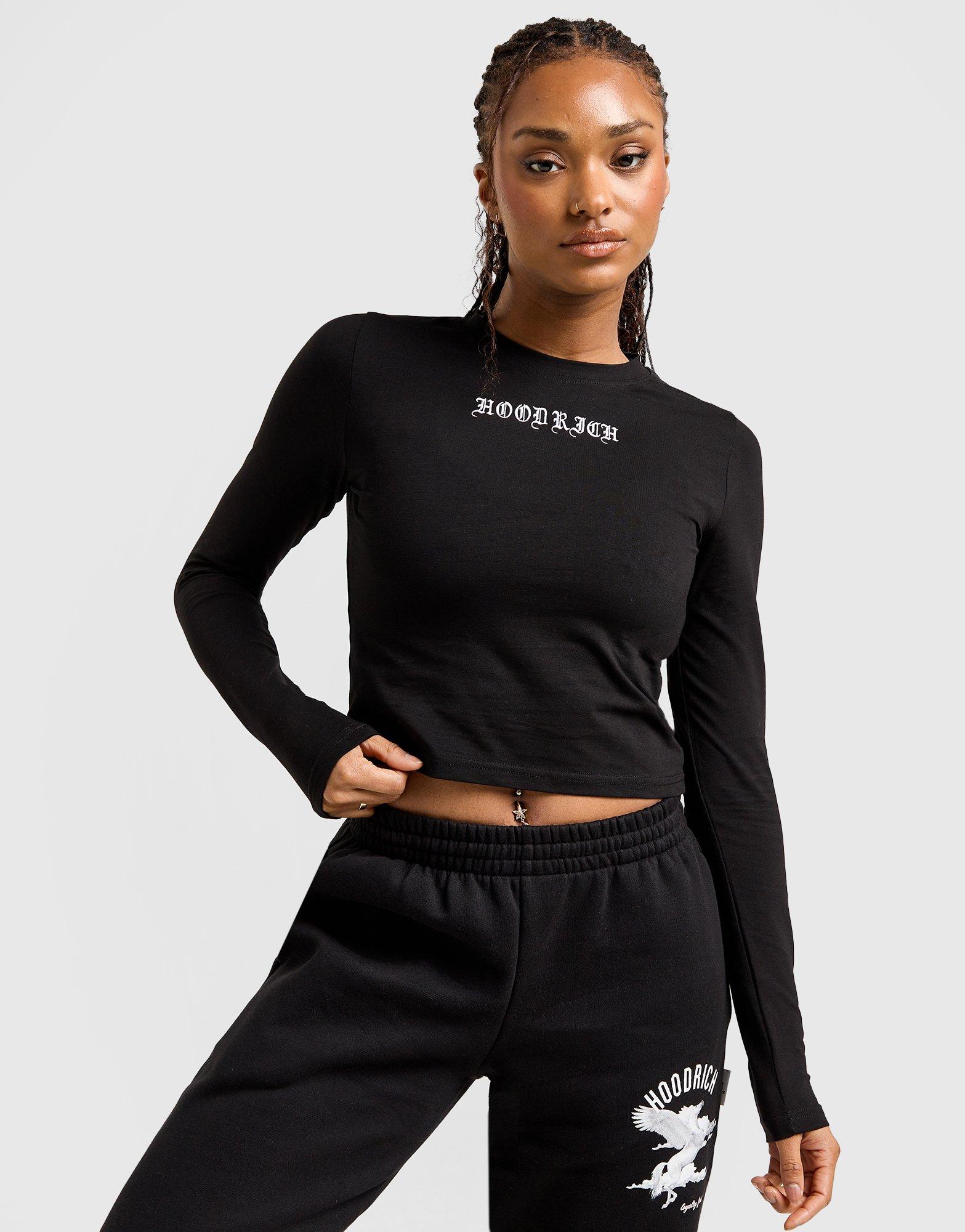 Női póló HOODRICH PÓLÓ DUSK LS BABY T BLK HW04240284 Fekete