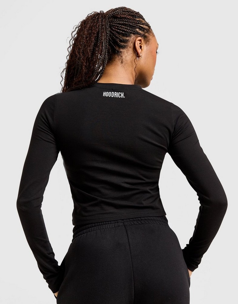 Жіночі футболки HOODRICH ФУТБОЛКА DUSK LS BABY T BLK HW04240284 Чорний