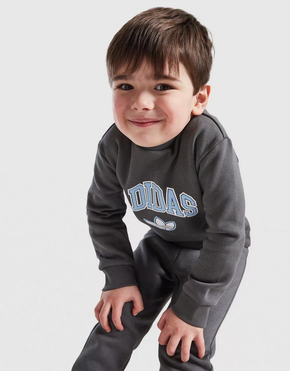 ADIDAS КОМПЛЕКТ VARSITY CREW SUIT GRY/BLU B, фото 1 з 6