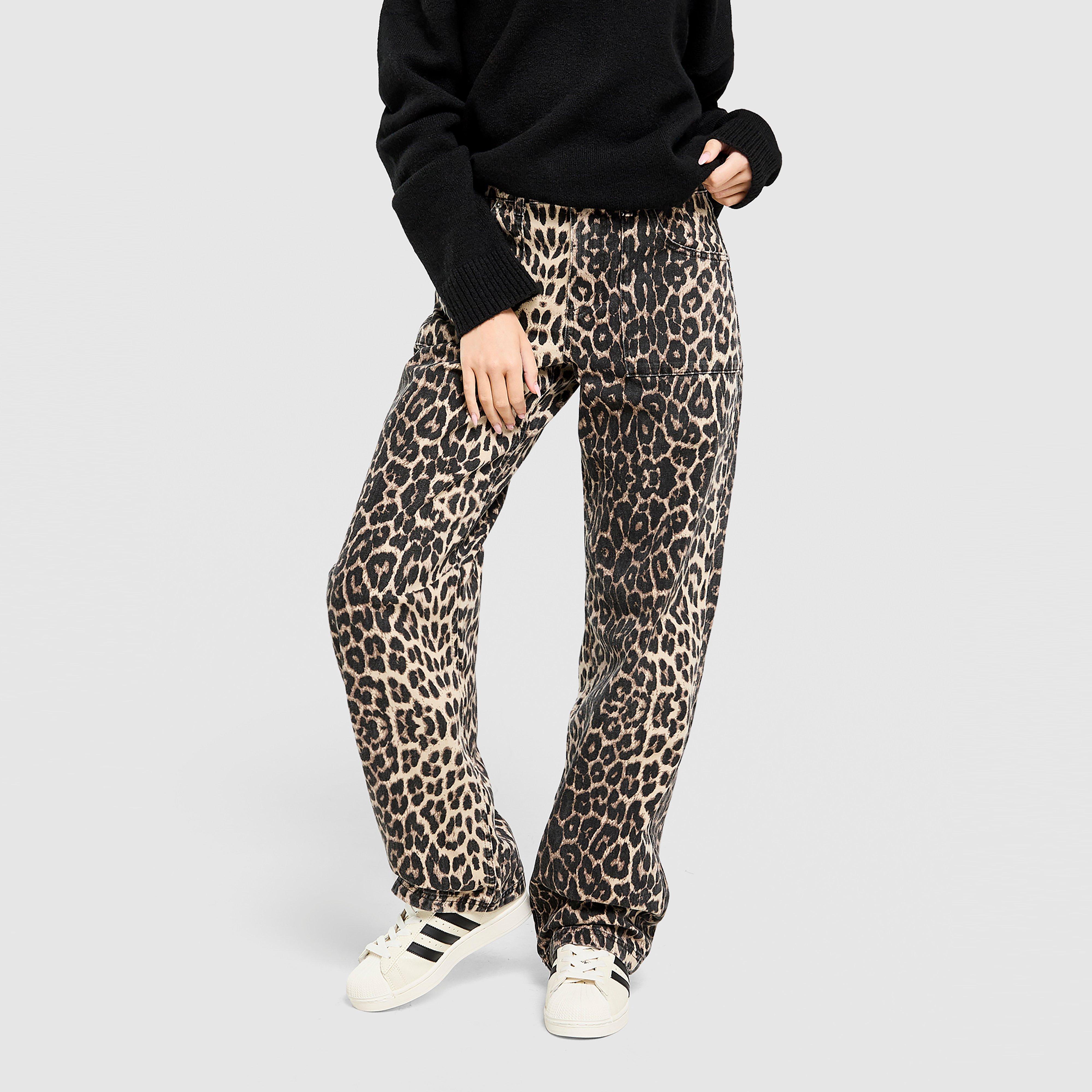 Női farmernadrág UNLIKE HUMANS NADRÁG LEOPARD JN