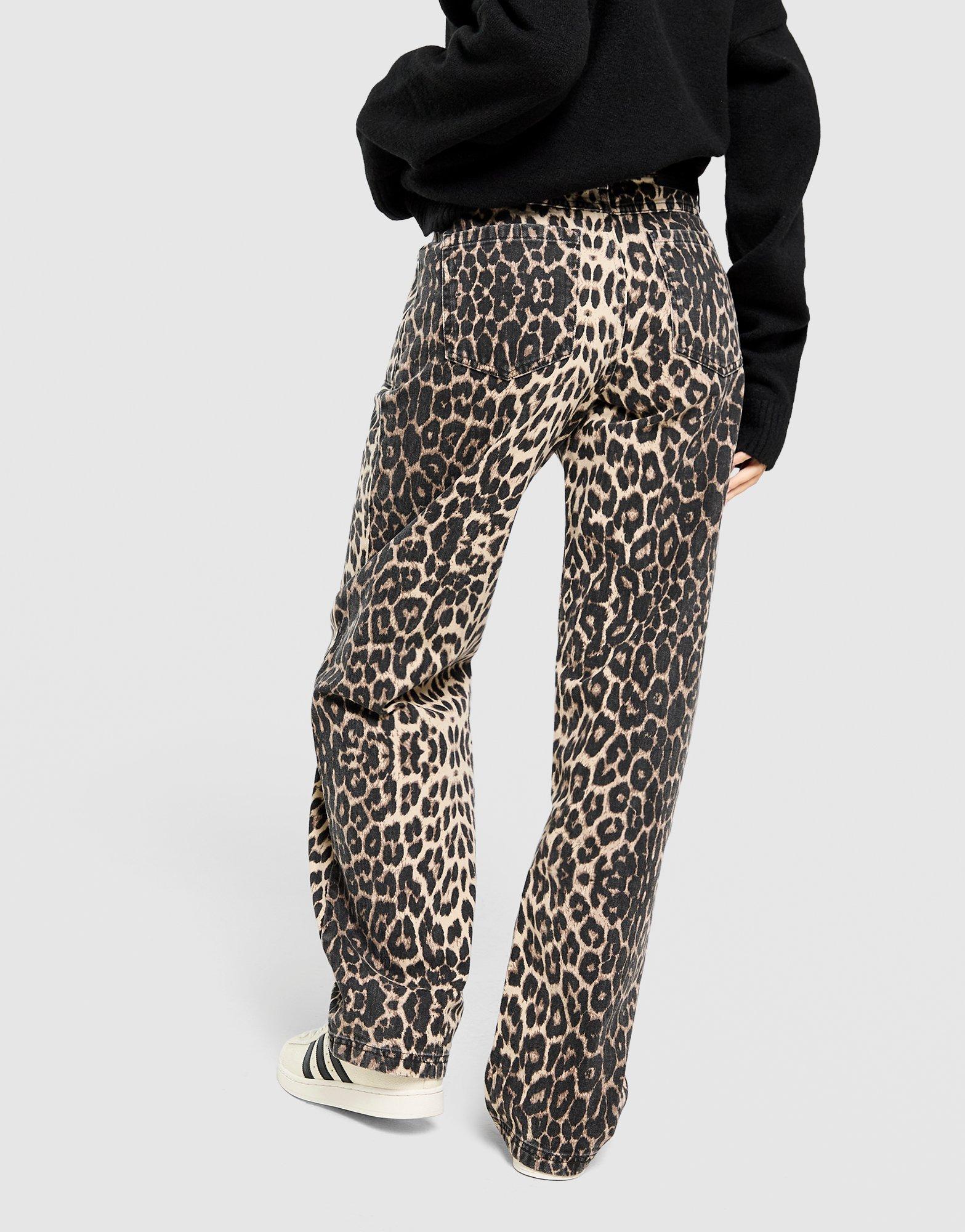 Jeansy damskie UNLIKE HUMANS SPODNIE LEOPARD JN ULHTW10210752 Brązowy