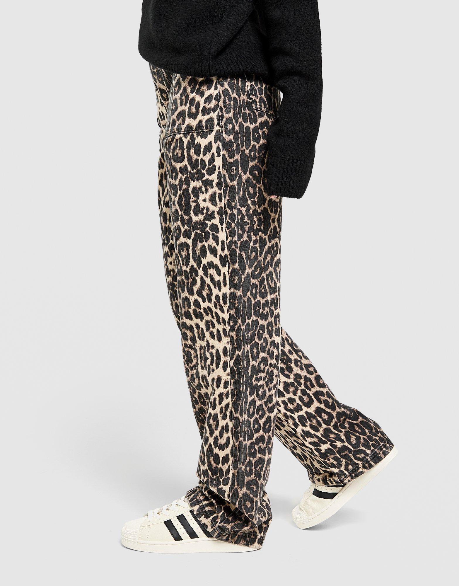 Jeansy damskie UNLIKE HUMANS SPODNIE LEOPARD JN ULHTW10210752 Brązowy