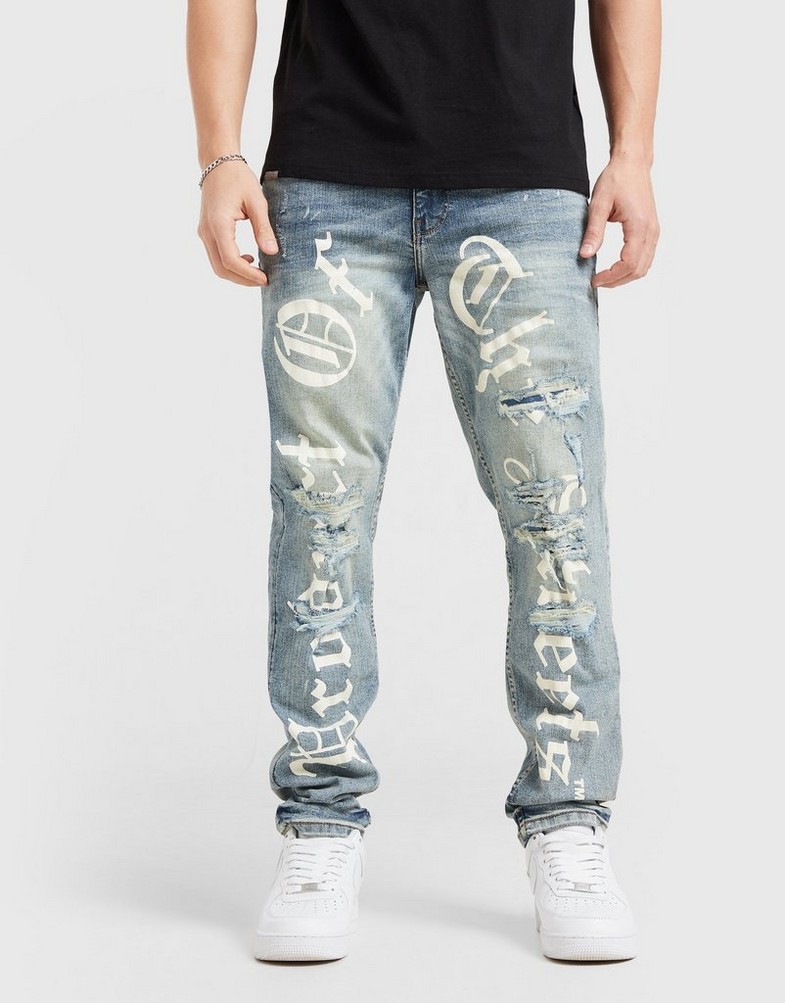 Blugi pentru bărbați HOODRICH PANTALONI  EDGE JEAN BLUE HR-0324-0481 Albastru