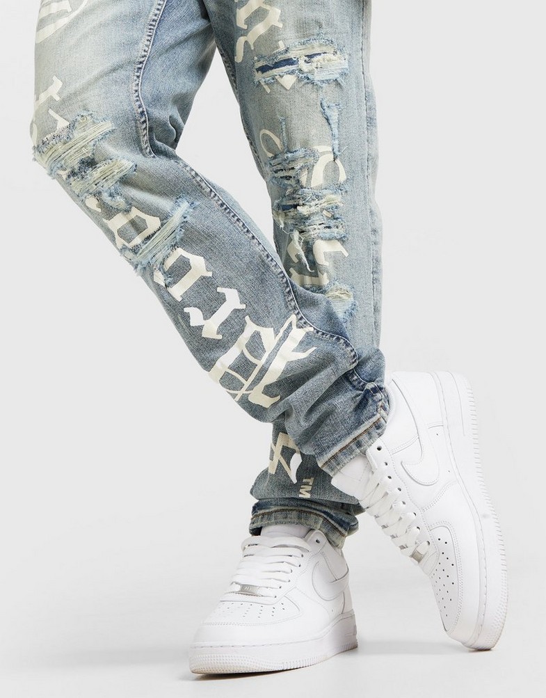 Blugi pentru bărbați HOODRICH PANTALONI  EDGE JEAN BLUE HR-0324-0481 Albastru