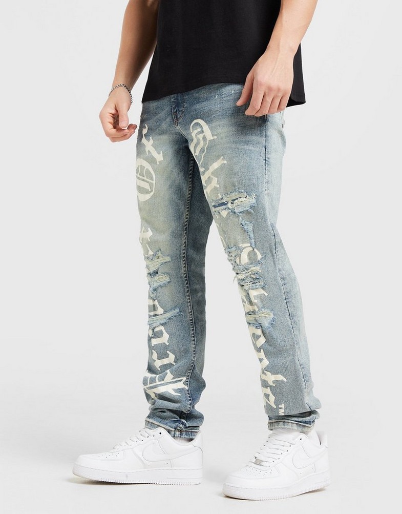 Blugi pentru bărbați HOODRICH PANTALONI  EDGE JEAN BLUE HR-0324-0481 Albastru