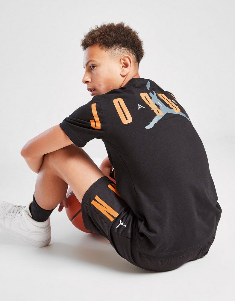 Koszulka, t-shirt dziecięcy NIKE HAD T-SHIRT JRD HBR BK HIT TEE BLK/Y 95D983-023 Czarny