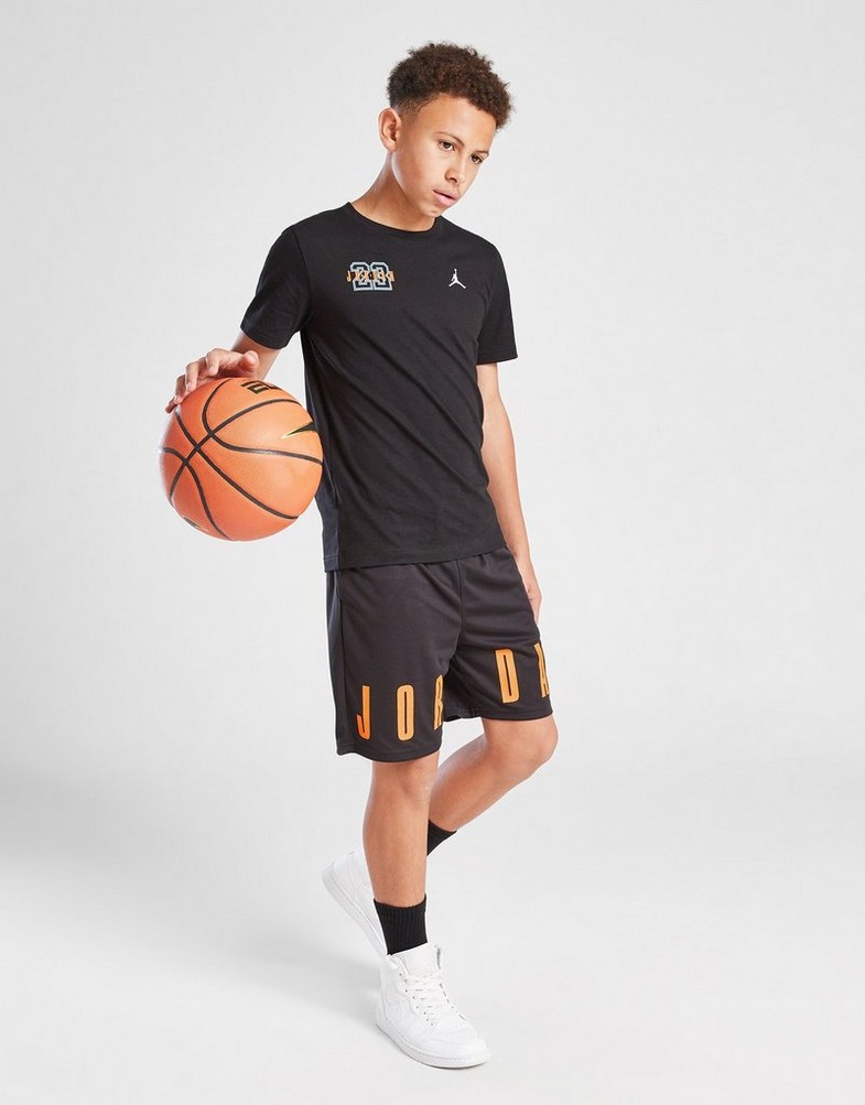 Koszulka, t-shirt dziecięcy NIKE HAD T-SHIRT JRD HBR BK HIT TEE BLK/Y 95D983-023 Czarny