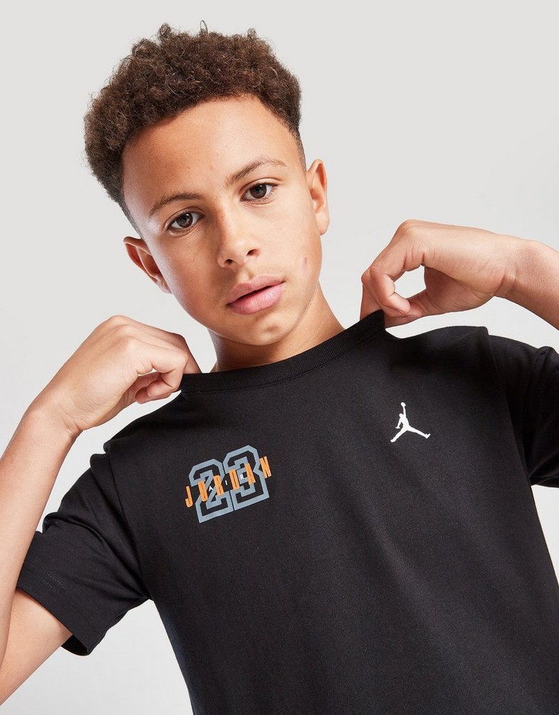 Koszulka, t-shirt dziecięcy NIKE HAD T-SHIRT JRD HBR BK HIT TEE BLK/Y 95D983-023 Czarny