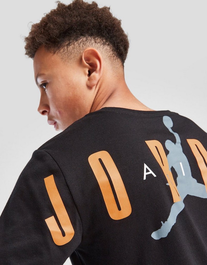 Koszulka, t-shirt dziecięcy NIKE HAD T-SHIRT JRD HBR BK HIT TEE BLK/Y 95D983-023 Czarny