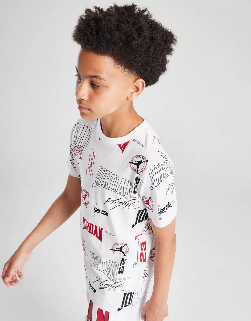 NikeHad JORDAN ФУТБОЛКА ARC AOP TEE WHT/BLK/RED, фото 1 з 4