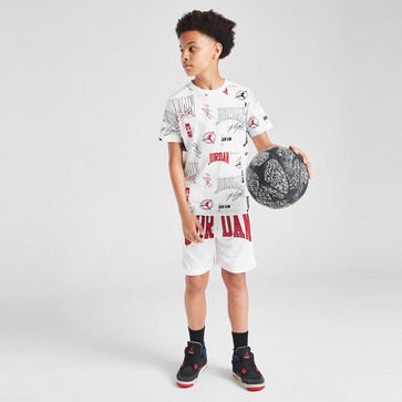 Koszulka, t-shirt dziecięcy JORDAN T-SHIRT ARC AOP TEE WHT/BLK/RED