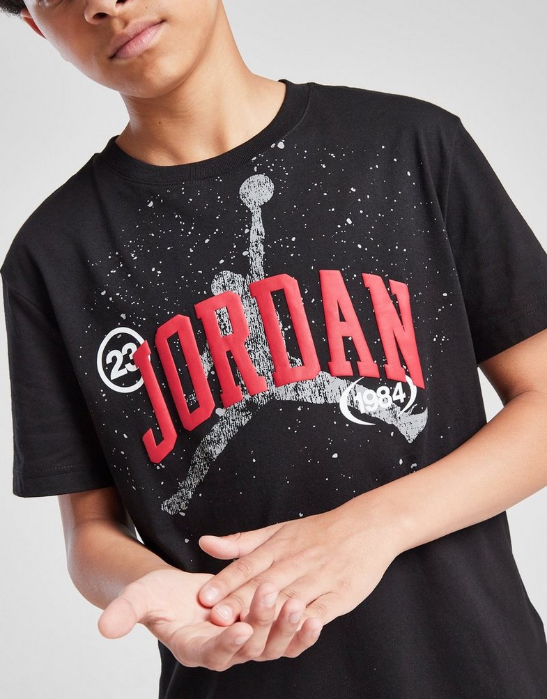 Koszulka, t-shirt dziecięcy JORDAN T-SHIRT 1984 JM TEE BLK/RED 95D725-023 Czarny