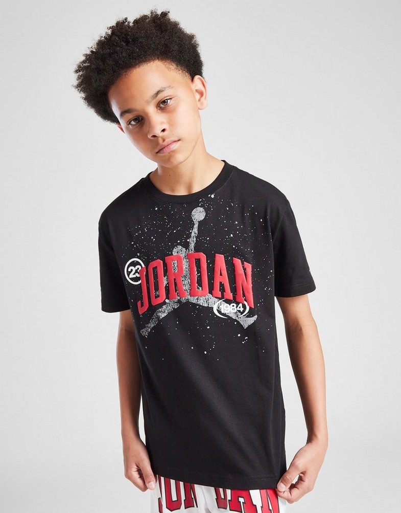 Koszulka, t-shirt dziecięcy JORDAN T-SHIRT 1984 JM TEE BLK/RED 95D725-023 Czarny