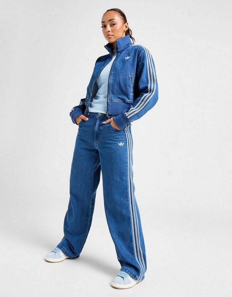 Jeansy damskie ADIDAS SPODNIE DENIM 3S PANT JD2574 Niebieski