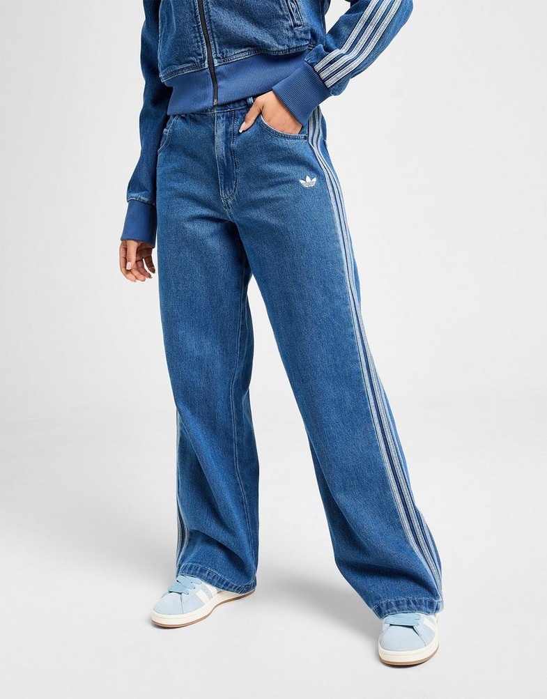 Jeansy damskie ADIDAS SPODNIE DENIM 3S PANT JD2574 Niebieski