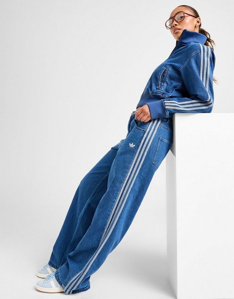 Jeansy damskie ADIDAS SPODNIE DENIM 3S PANT JD2574 Niebieski