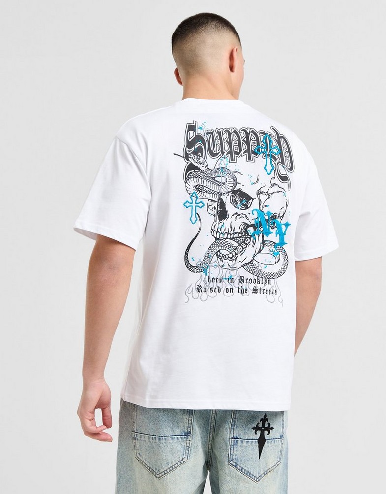 Чоловічі футболки SUPPLY & DEMAND ФУТБОЛКА SKULL SNAKE TEE SUPTM17445010 Білий