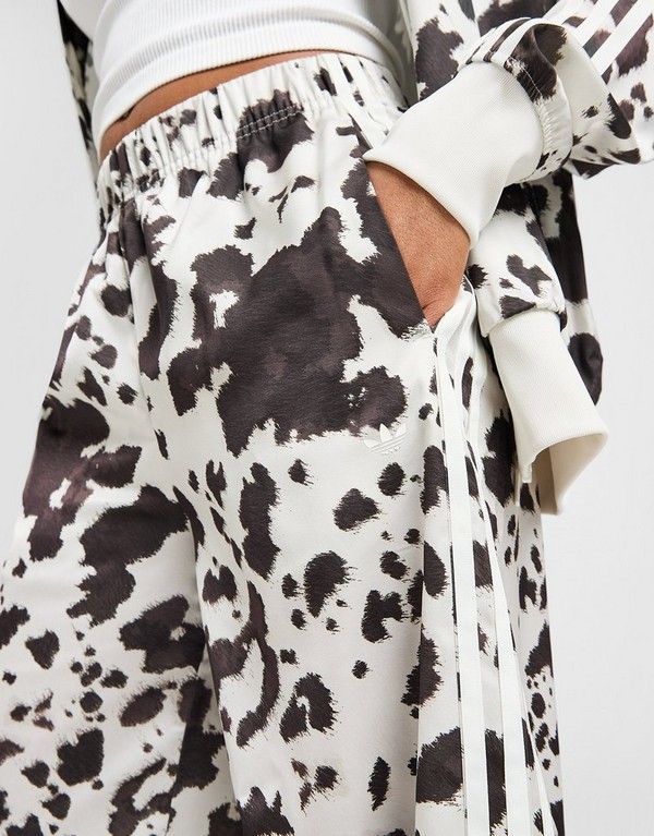adidas Nohavice Satin Wide Leg Cow Print