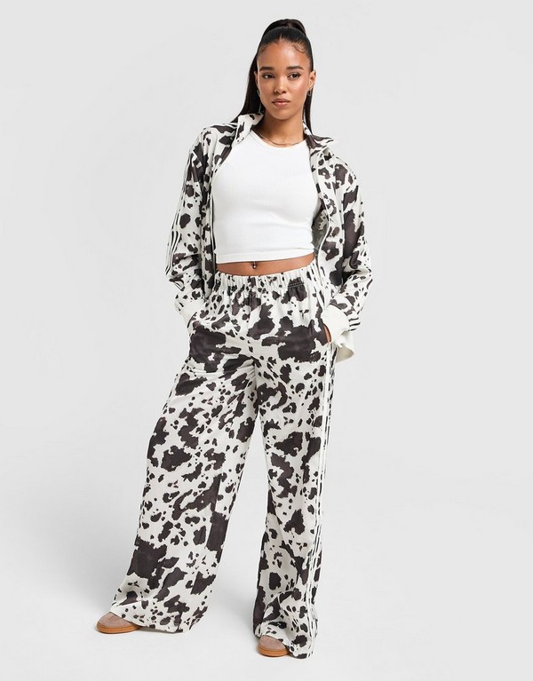 adidas Nohavice Satin Wide Leg Cow Print