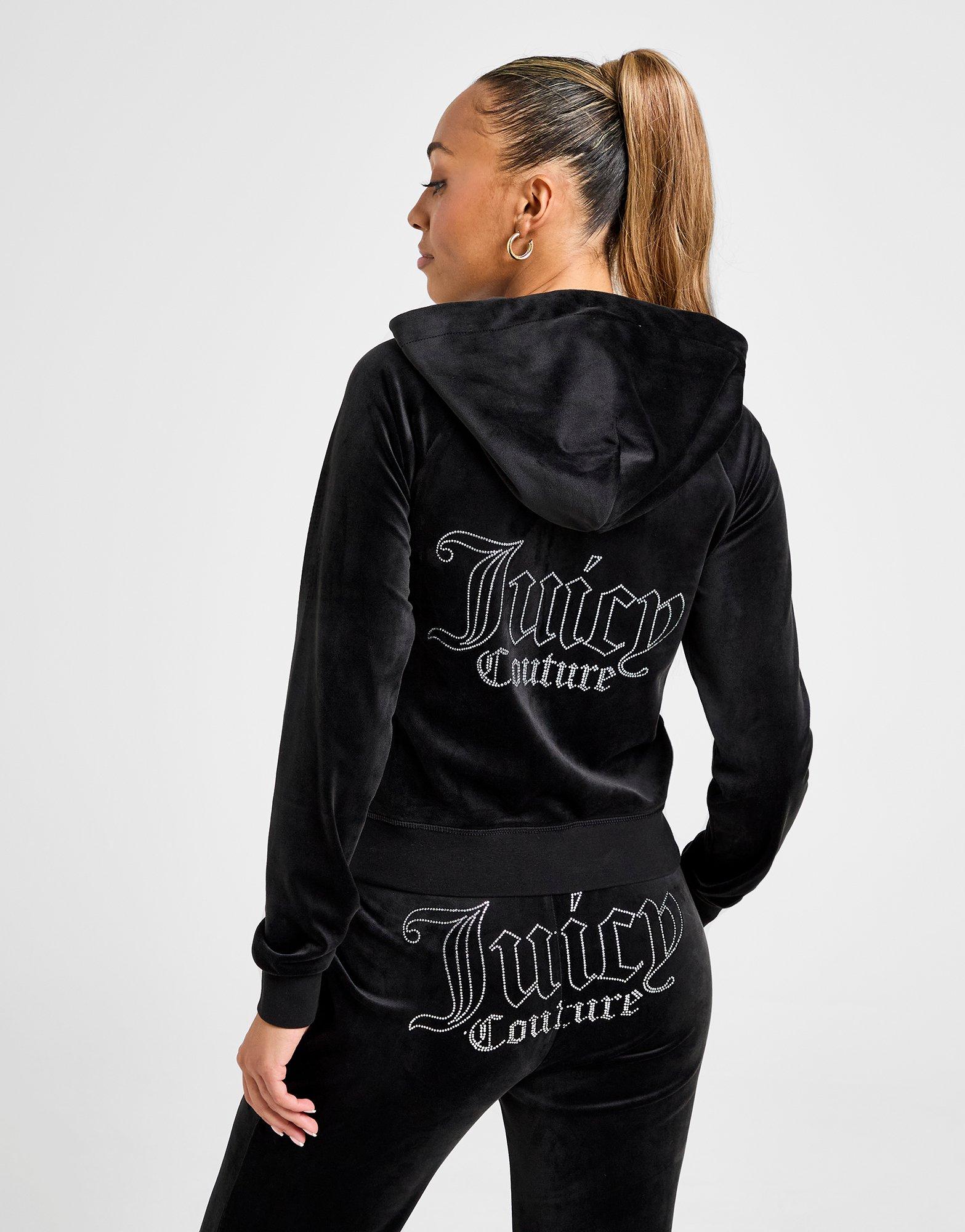 Bluză pentru femei JUICY COUTURE BLUZĂ CU GLUGĂ DMNT BLK JCJDW368101 Negru