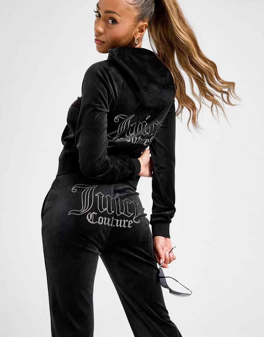 JUICY COUTURE ШТАНИ DMNT JC LOGO PANT BLK, фото 1 з 6