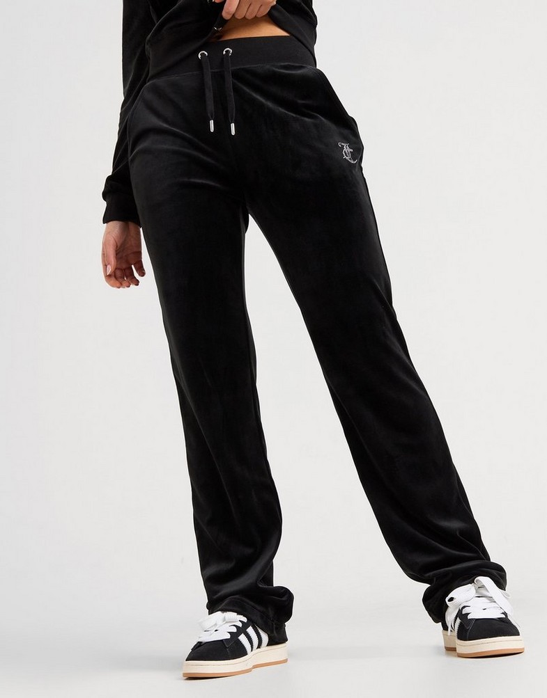 Dámské kalhoty JUICY COUTURE KALHOTY  DMNT JC LOGO PANT BLK JCJDW369101 Černá