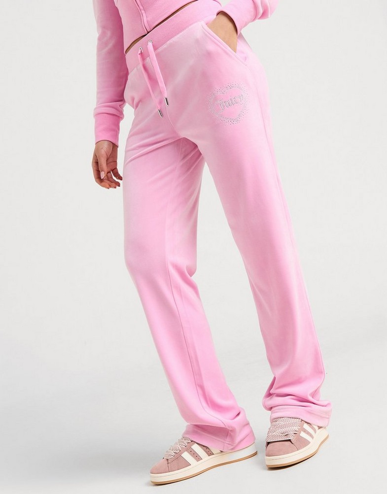 Pantaloni pentru femei JUICY COUTURE PANTALONI  DMNT HEART LOGO PNT PNK JCJDW378346 Roz