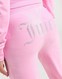 JUICY COUTURE SPODNIE DMNT HEART LOGO PNT PNK