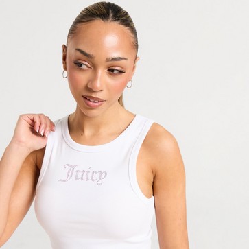 Dámsky top JUICY COUTURE TRIČKO DMNT RIB TRIČKO WHT/PNK