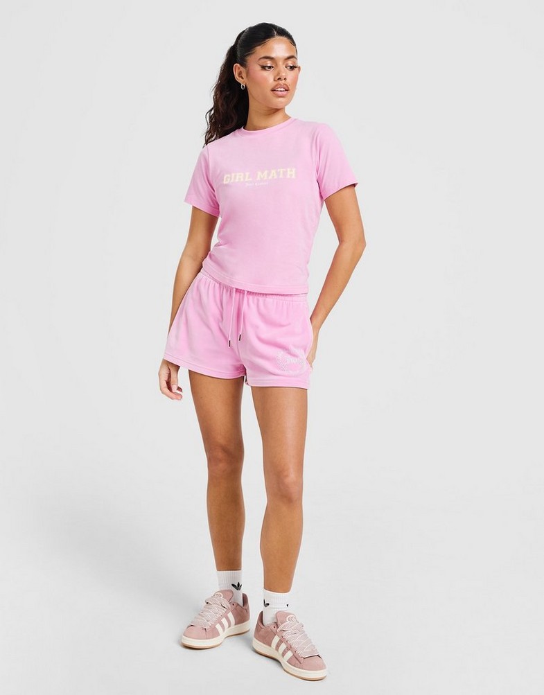 Női rövidnadrág JUICY COUTURE RÖVIDNADRÁG DMNT HEART LOGO SHT PINK JCJDW377346 Rózsaszín