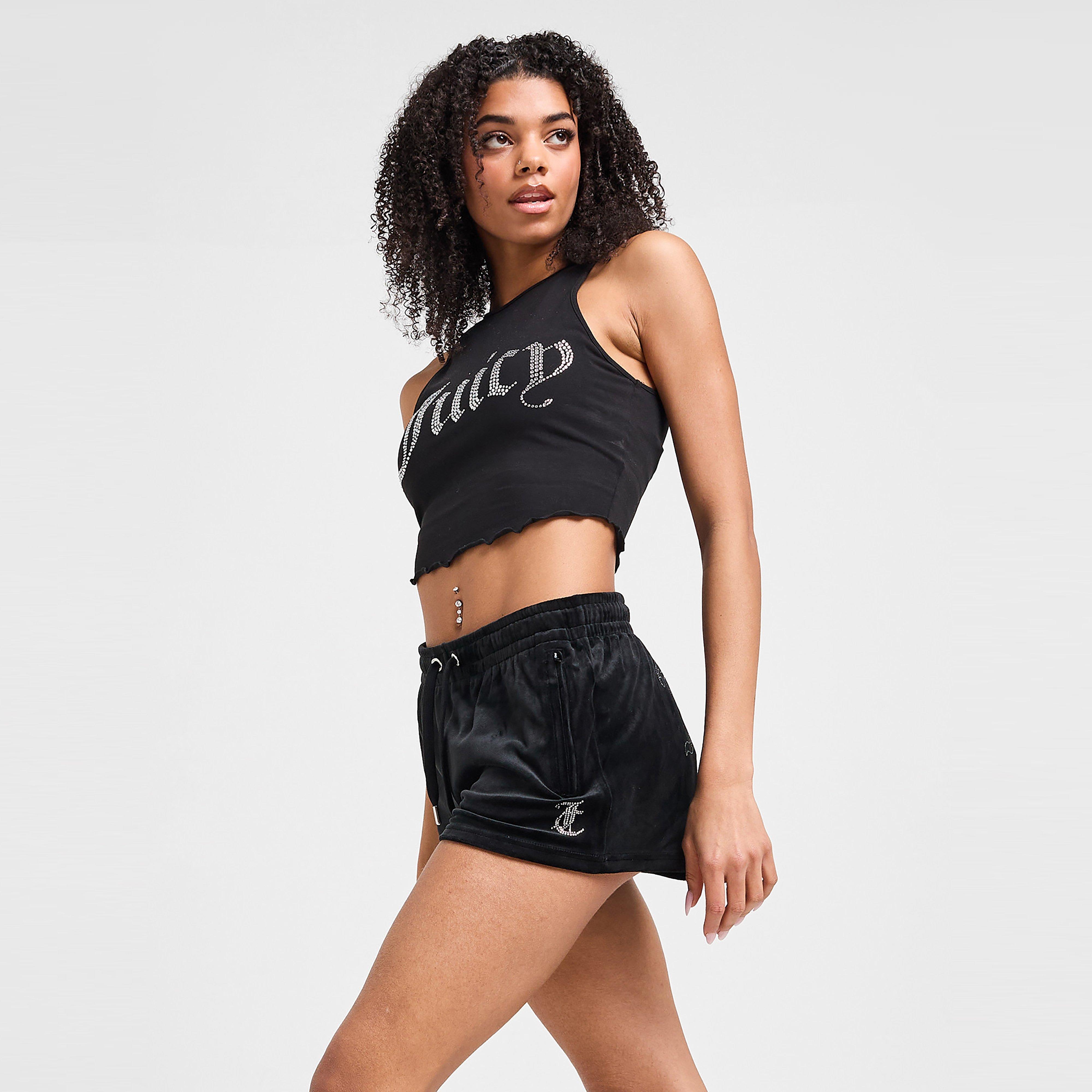 Moteriški šortai JUICY COUTURE ŠORTAI DMNT JC LOGO SHT BLK