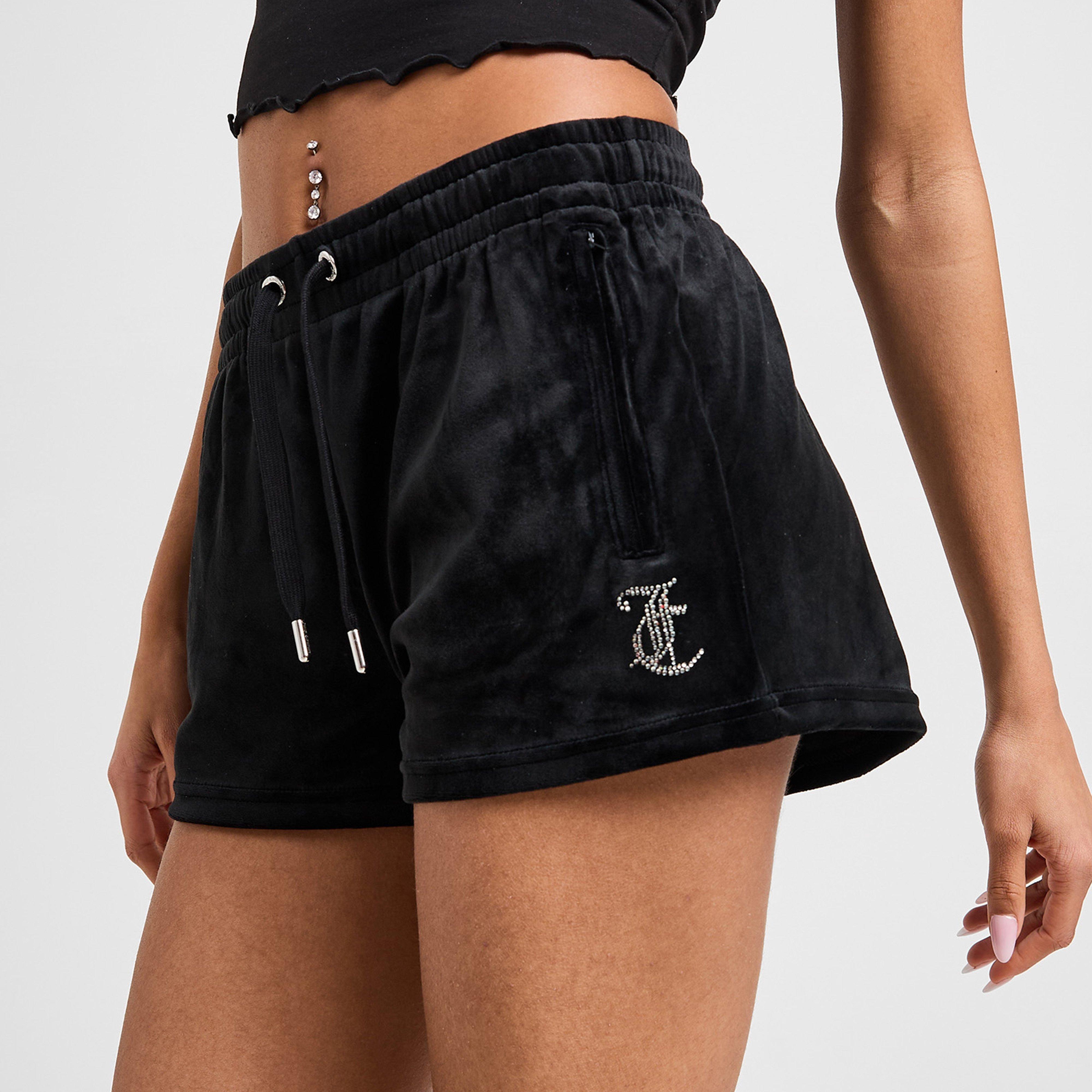 Moteriški šortai JUICY COUTURE ŠORTAI DMNT JC LOGO SHT BLK
