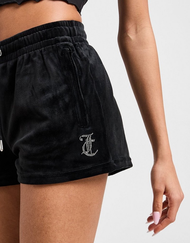 Pantaloni scurți pentru femei JUICY COUTURE PANTALONI SCURȚI   DMNT JC LOGO SHT BLK JCJDW370101 Negru