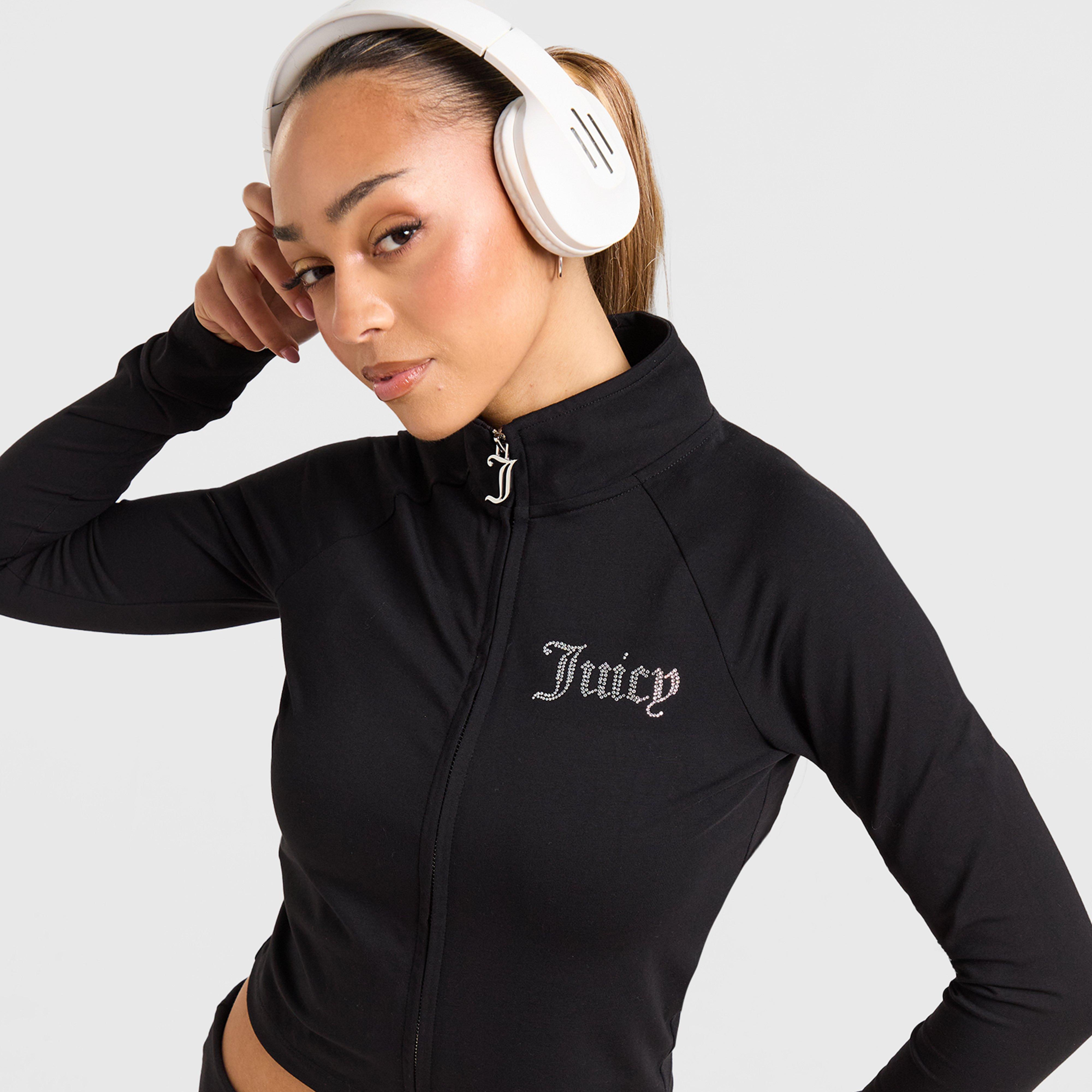 Moteriškas džemperis JUICY COUTURE DŽEMPERIS UŽSEGAMAS   SU GOBTUVU DMNT BLK