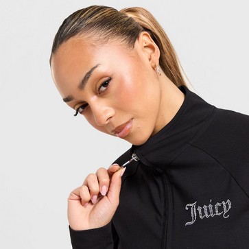 Дамска блуза JUICY COUTURE СУИТЧЪР СЪС ЗАКОПЧАВАНЕ   С КАЧУЛКА DMNT BLK