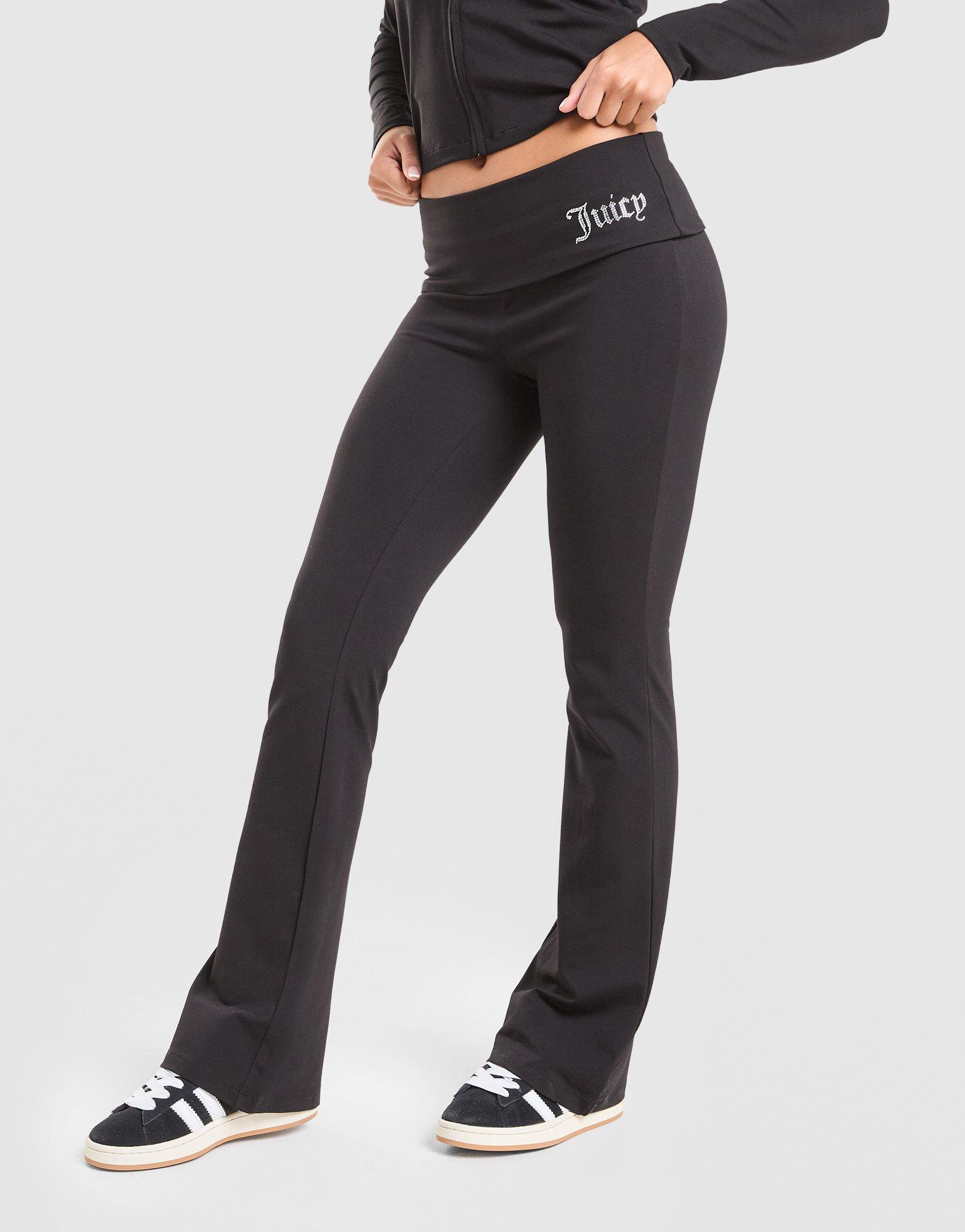 Moteriškos kelnės JUICY COUTURE KELNĖS DMNT FOLD OVER PANT BLK JCJDW375101 Juoda