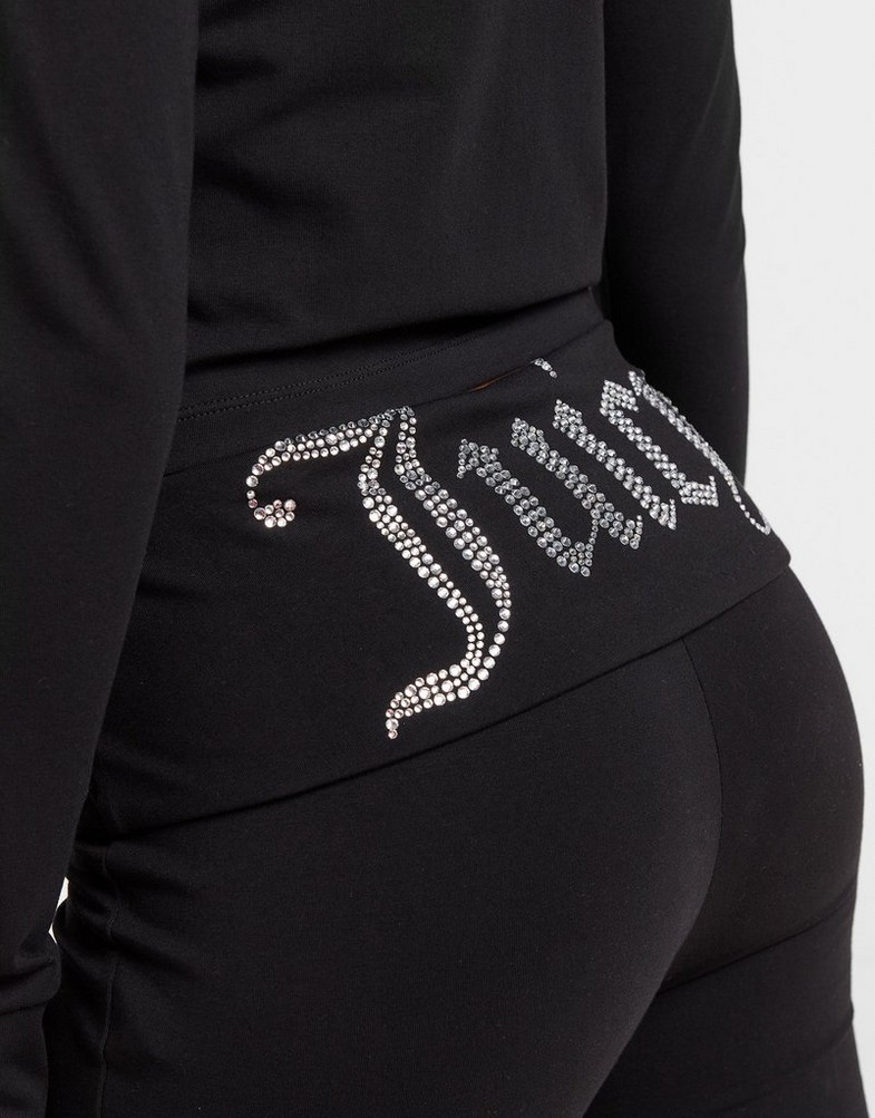 Дамски панталон JUICY COUTURE ПАНТАЛОНИ DMNT FOLD OVER PANT BLK JCJDW375101 Черен