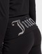 JUICY COUTURE SPODNIE DMNT FOLD OVER PANT BLK