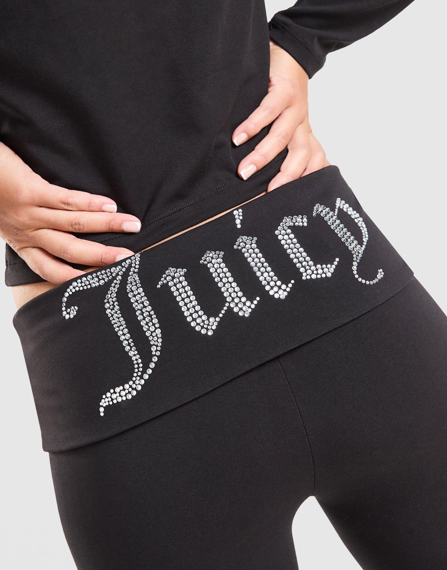 Juicy Couture Nohavice  Fold Over Flare Diamente