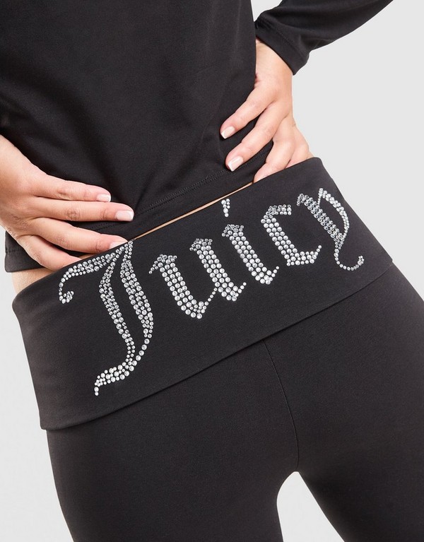 Juicy Couture Nohavice Fold Over Flare Diamente