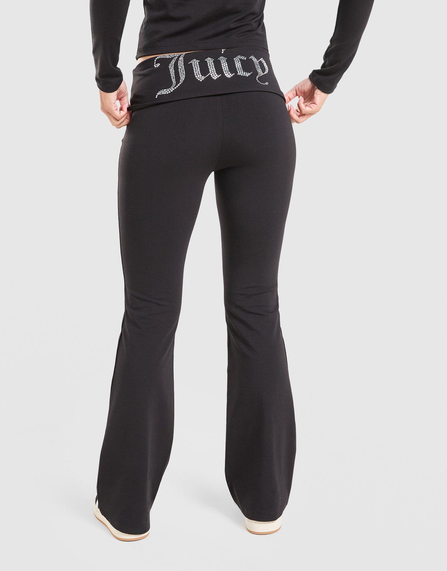 Moteriškos kelnės JUICY COUTURE KELNĖS DMNT FOLD OVER PANT BLK JCJDW375101 Juoda