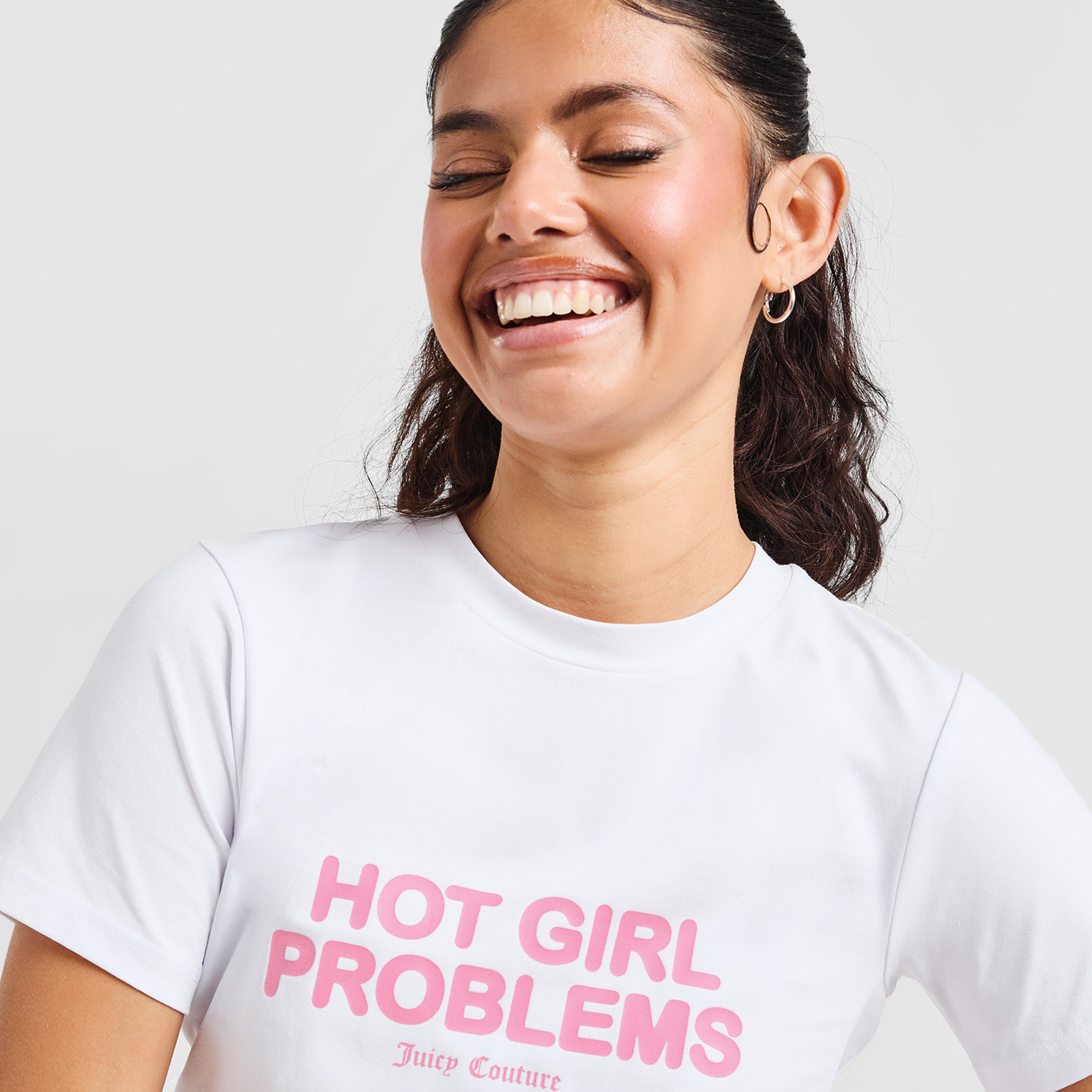 Moteriški marškinėliai JUICY COUTURE MARŠKINĖLIAI HOT GIRL T WHT/PNK