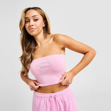 Top pentru femei JUICY COUTURE TOP DMNT HEART LOGO BND PNK