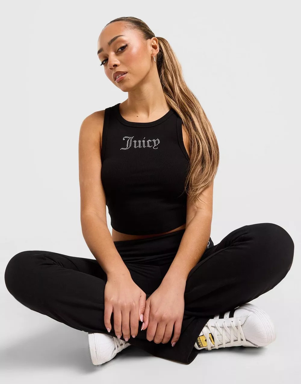 JUICY COUTURE МАЙКА DMNT RIB МАЙКА BLK, фото 1 з 5